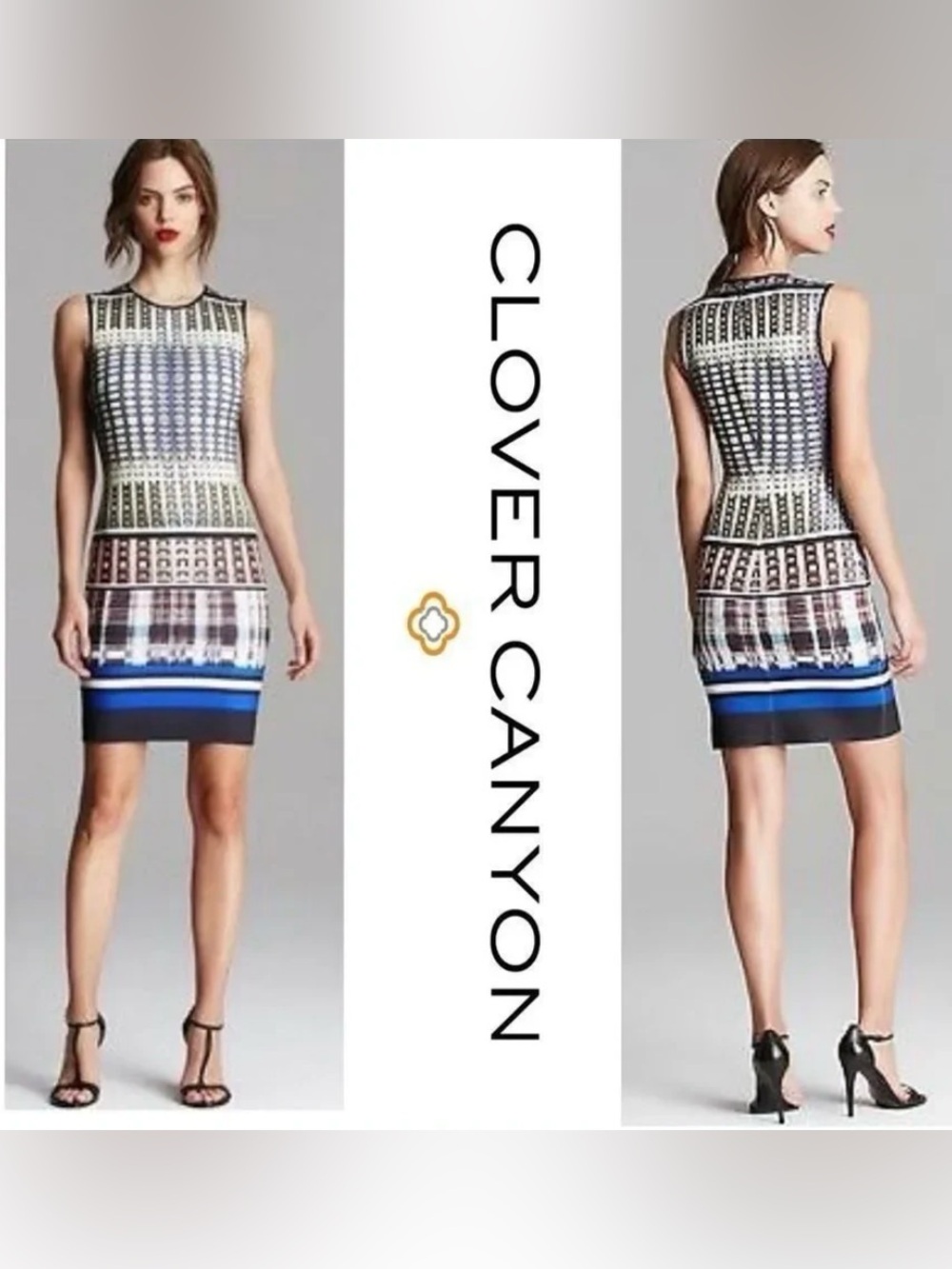 Clover Canyon Multi Donegal Printed Neoprene Dress Size Small